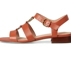 Cole Haan Lyanna Link Sandals Auburn Leather Sale