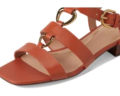 Cole Haan Lyanna Link Sandals Auburn Leather Sale