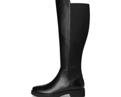 Cole Haan Lyndon Waterproof Tall Equestrian Boots Black Leather Waterproof New