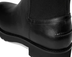 Cole Haan Lyndon Waterproof Tall Equestrian Boots Black Leather Waterproof New