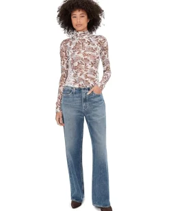 Free People Lyric Long Sleeve Ivory Combo New