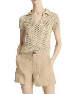 Vince Macrame Henley Pale Nut Online