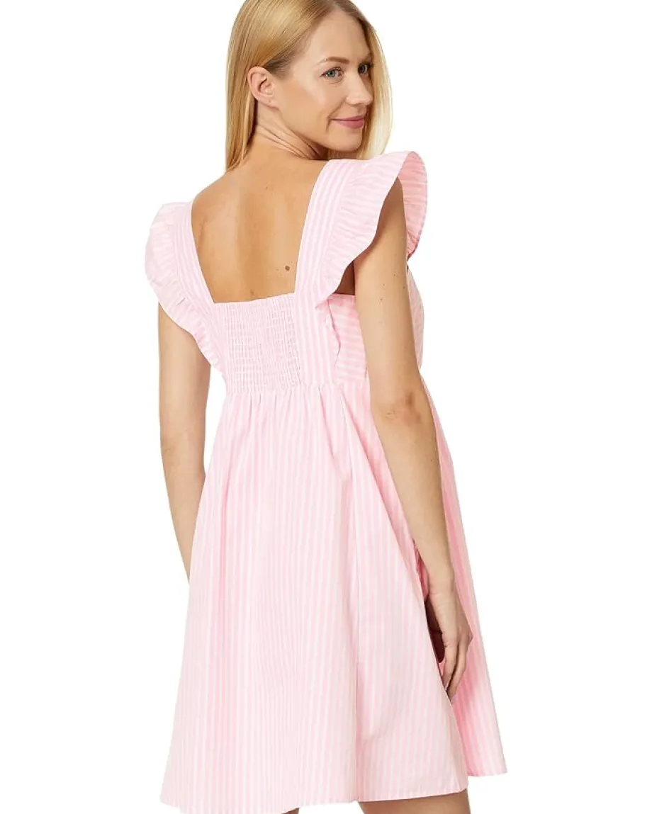 Draper James Maddie Babydoll Dress Pink Multi Discount