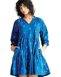 Hatley Maddy Popover Dress - Embroidered Flowers Hot