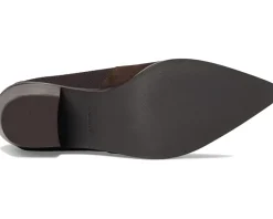 Cole Haan Maggie 75mm Booties Dark Chocolate Suede/Tonal Stretknit New