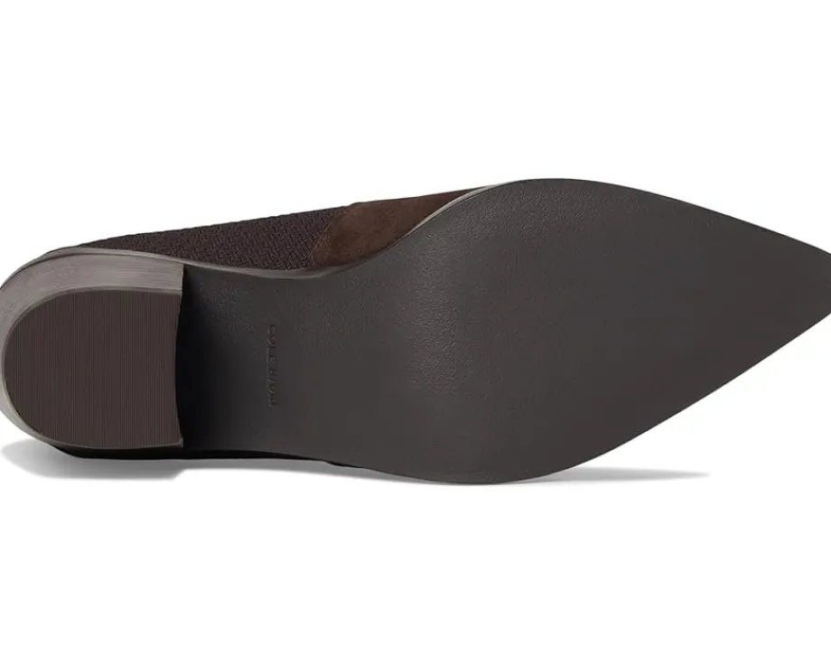 Cole Haan Maggie 75mm Booties Dark Chocolate Suede/Tonal Stretknit New