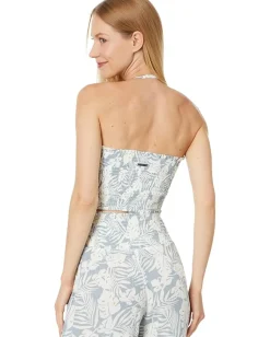 Salty Crew Mainland Smocked Top Sea Blue Hot