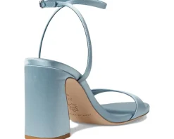 Loeffler Randall Malia Curved Heel Simple Sandals With Ankle Wrap Pale Blue Outlet