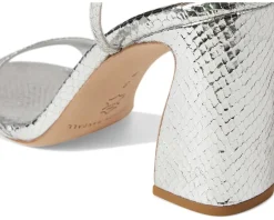 Women Loeffler Randall Malia Curved Heel Simple Sandals With Ankle Wrap