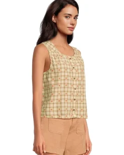 Toad&Co Manzana Button Front Tank Barley Strawberry Online