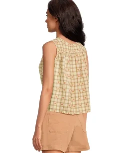 Toad&Co Manzana Button Front Tank Barley Strawberry Online