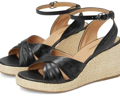 Johnston & Murphy Marcia Cross-Band Sandal Black Hot