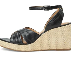 Johnston & Murphy Marcia Cross-Band Sandal Black Hot
