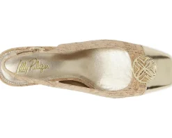 Women Lilly Pulitzer Mari Cork Slingback Pumps