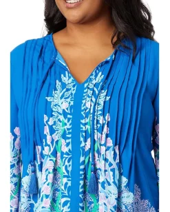 Lilly Pulitzer Marilina Long Sleeve Tuni Barton Blue Seacret Escape Engineered Tunic Online