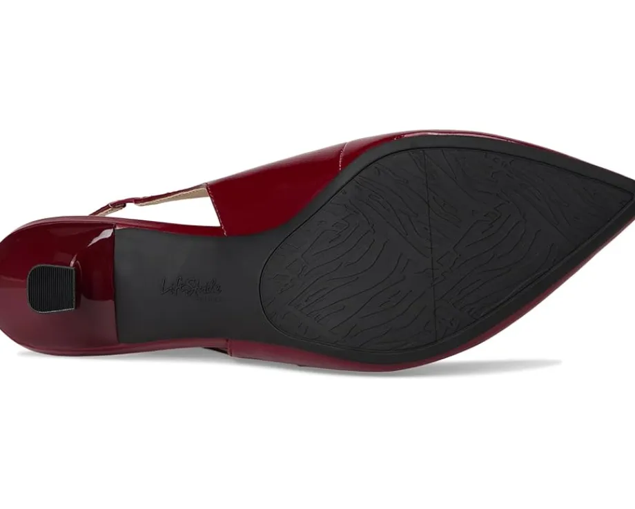 LifeStride Marilyn Slingback Shoes Dark Cherry Hot