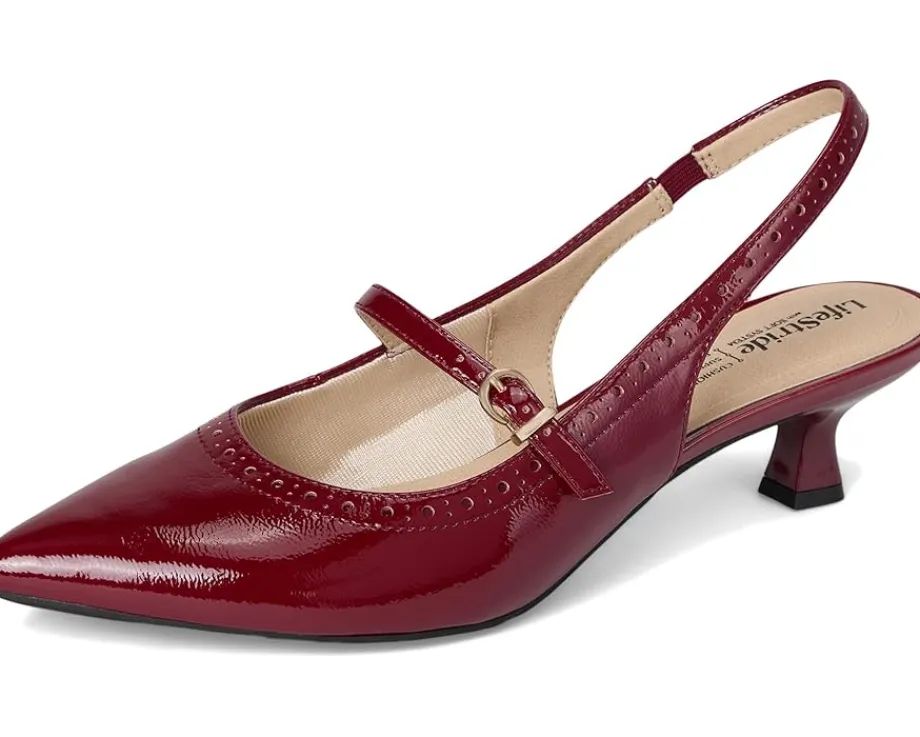 LifeStride Marilyn Slingback Shoes Dark Cherry Hot