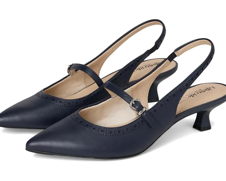 LifeStride Marilyn Slingback Shoes Lux Navy Best