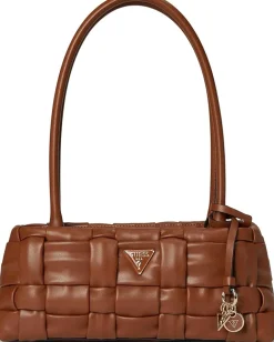 GUESS Marion Shoulder Satchel Cognac Best