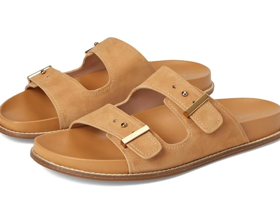 Cole Haan Marisol Footbed Sandals Biscuit Suede Clearance