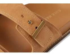 Cole Haan Marisol Footbed Sandals Biscuit Suede Clearance