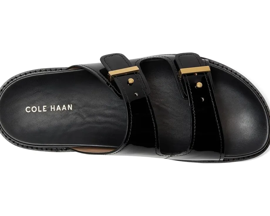 Cole Haan Marisol Footbed Sandals Black Patent Leather Best