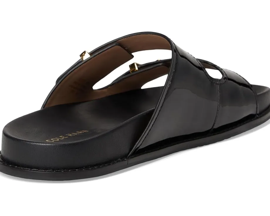 Cole Haan Marisol Footbed Sandals Black Patent Leather Best