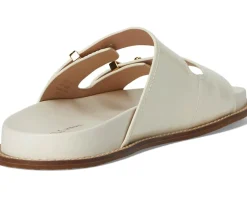 Cole Haan Marisol Footbed Sandals Ivory Patent Leather New