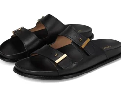 Cole Haan Marisol Footbed Sandals Black Leather New