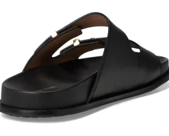 Cole Haan Marisol Footbed Sandals Black Leather New