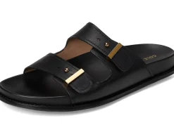 Cole Haan Marisol Footbed Sandals Black Leather New