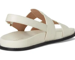 Cole Haan Marlee Fisherman Footbed Sandals Ivory Leather