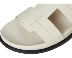 Cole Haan Marlee Fisherman Footbed Sandals Ivory Leather
