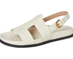 Cole Haan Marlee Fisherman Footbed Sandals Ivory Leather