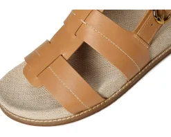 Cole Haan Marlee Fisherman Footbed Sandals Biscuit Leather/Natural Canvas Best