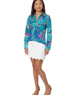Women Lilly Pulitzer Marlena Upf 50+ Button Do