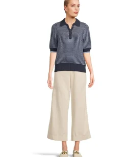 Michael Stars Marley Collared Popover Nocturnal/Breeze Outlet