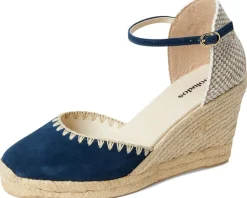 Soludos Marseille Wedge Espadrille Armada Blue Sale