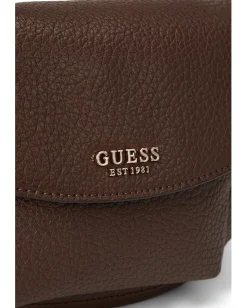 GUESS Marsha Flap Shoulder Bag Espresso