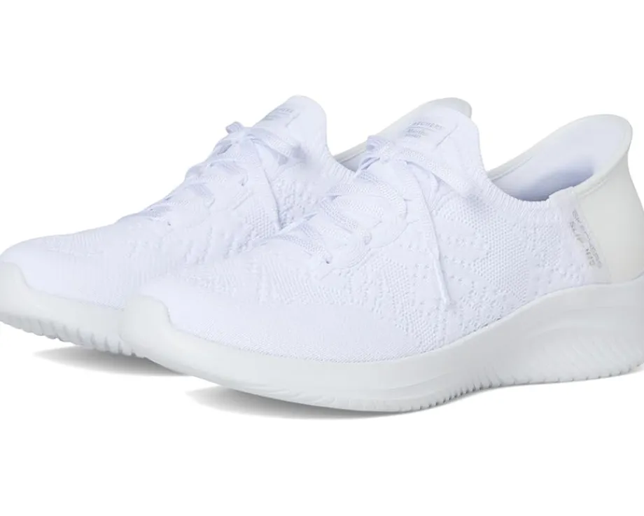 SKECHERS Martha Stewart - Ultra Flex 3.0 -Back On Track - HANDS FREE SLIP-INS White Hot