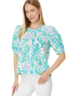 Women Lilly Pulitzer Masieleigh Short Sleeve Cotton Top