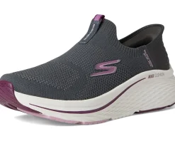 SKECHERS Max Cushioning Elite 2.0 Eternal Hands Free Slip-Ins Charcoal/Burgundy New