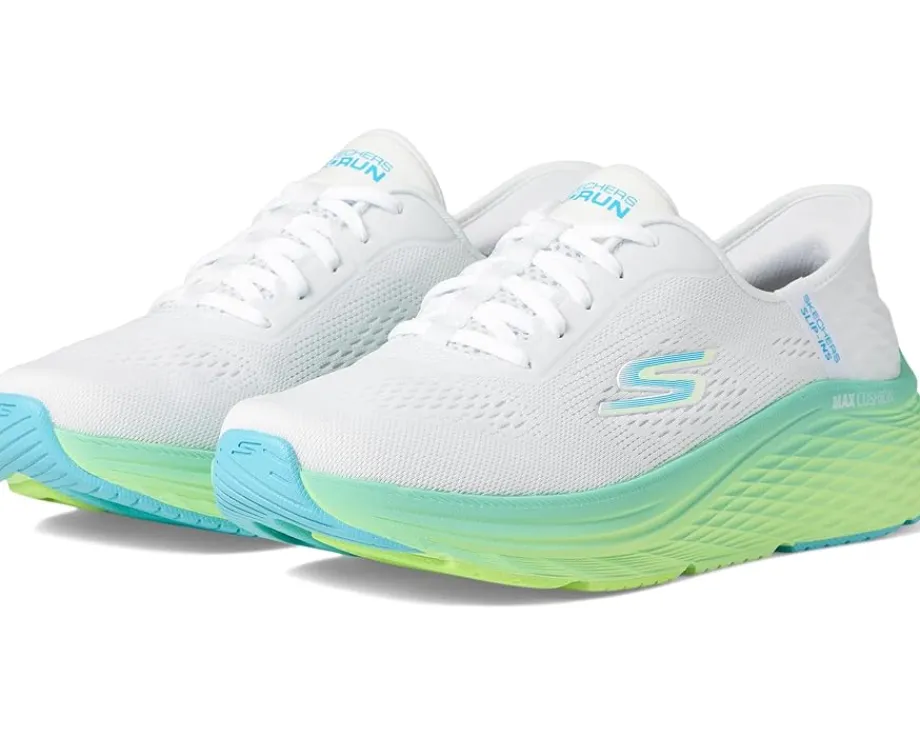 SKECHERS Max Cushioning Elite 2.0 Solace Hands Free Slip-Ins White/Blue Clearance