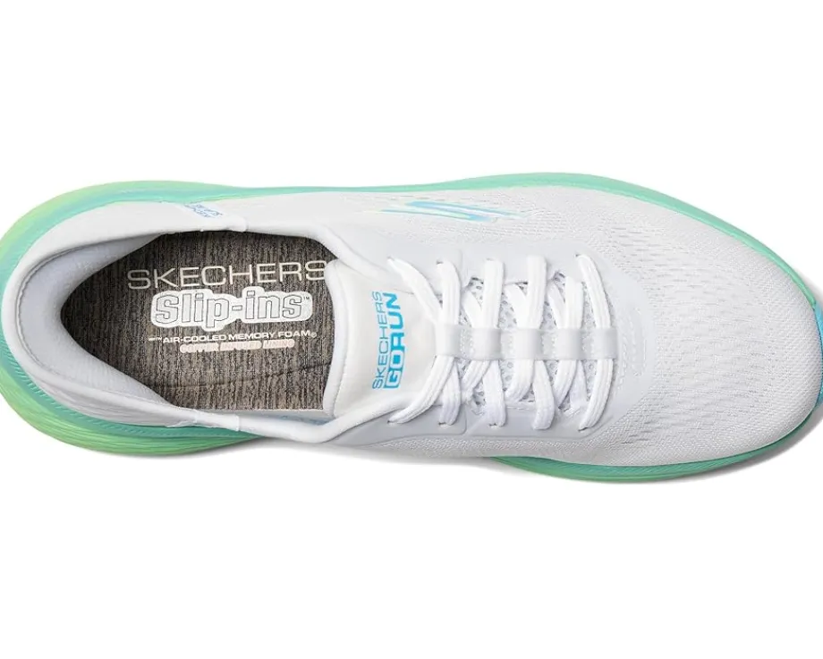SKECHERS Max Cushioning Elite 2.0 Solace Hands Free Slip-Ins White/Blue Clearance
