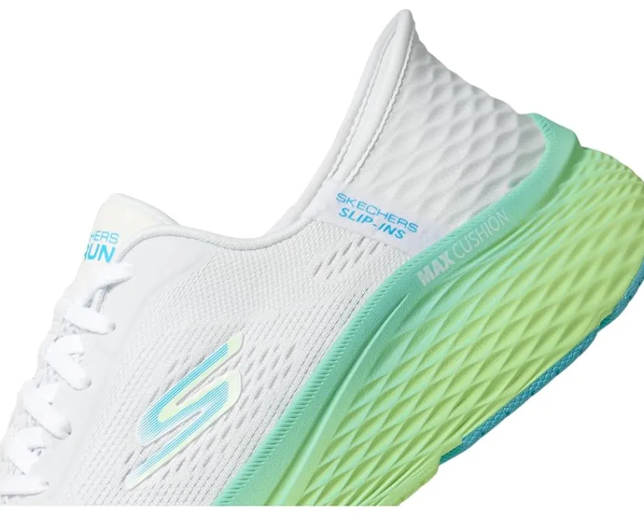 SKECHERS Max Cushioning Elite 2.0 Solace Hands Free Slip-Ins White/Blue Clearance
