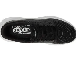 SKECHERS Max Cushioning Glide Step Sapphire Hands Free Slip-Ins Black/White Clearance