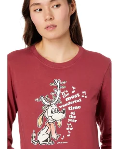 Life is Good Max Most Wonderful Time Long Sleeve Crusher™ Tee Cranberry Red Online