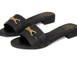 Vince Camuto Maxine Banded Buckle Slide Sandals Black Sale