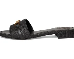 Vince Camuto Maxine Banded Buckle Slide Sandals Black Sale
