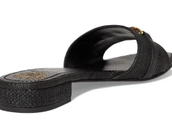 Vince Camuto Maxine Banded Buckle Slide Sandals Black Sale